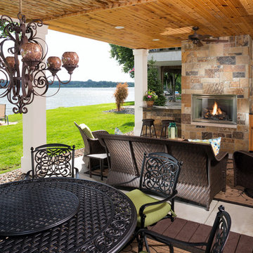 Traditional lake home.