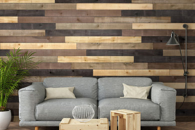 Inspiration for an industrial living room remodel in Salt Lake City