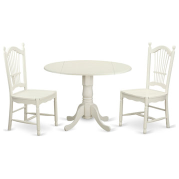 3 Pckitchen Dinette Set For 2-Dinette Table And 2 Dining Chairs