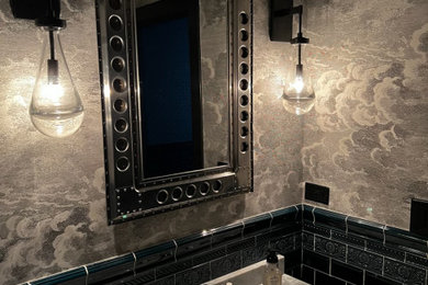 Inspiration for a victorian powder room remodel in Chicago