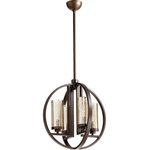 Quorum - Quorum Julian 4-Light Chandelier, Oiled Bronze - This Julian 4-LT Chandelier from Quorum has a finish of Oiled Bronze  and fits in well with any Transitional style decor.
