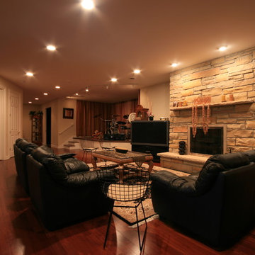 Basement Stage and Media Room