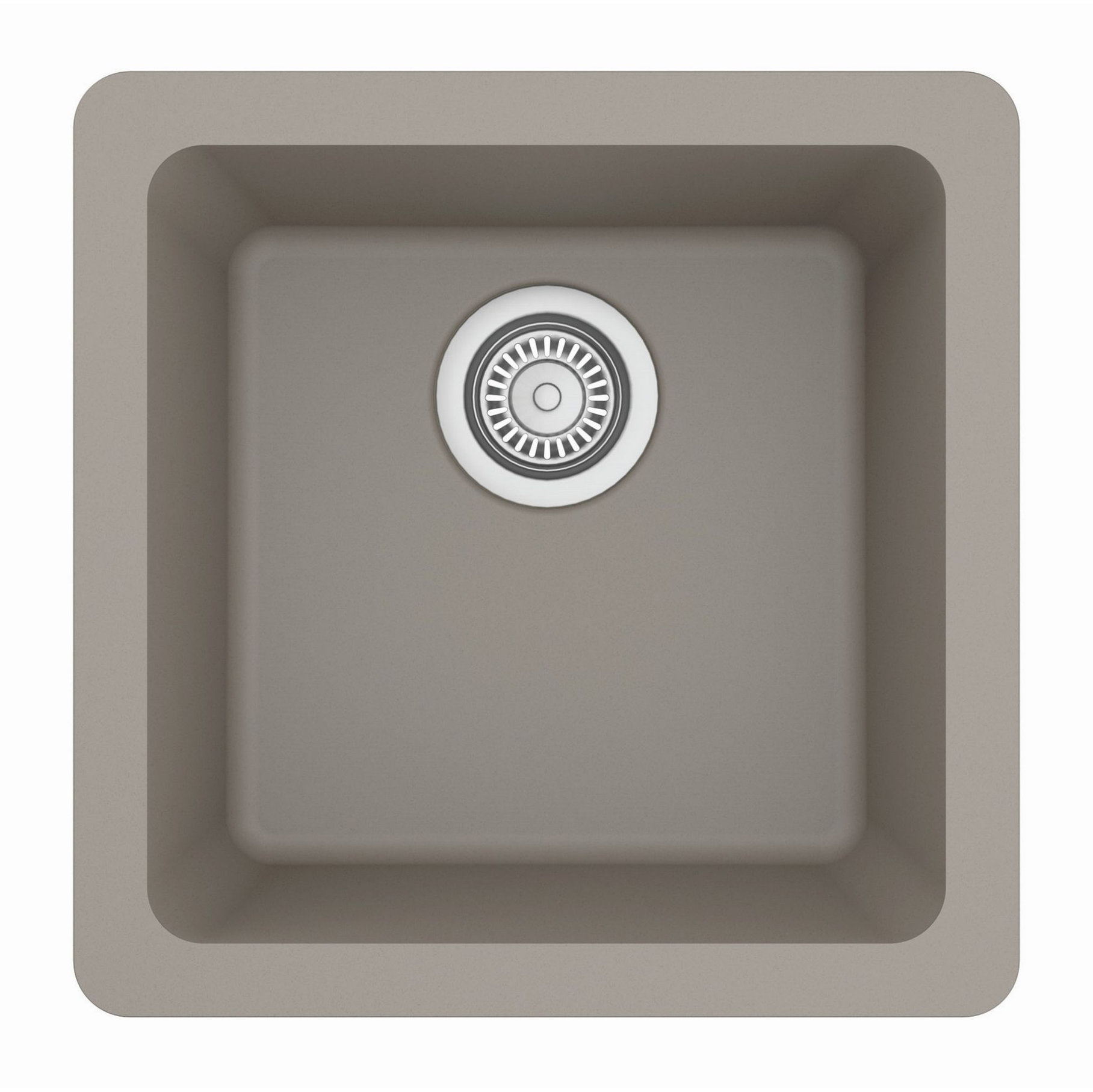 Karran Undermount Quartz Composite 17" Bar Single Bowl Sink, Concrete