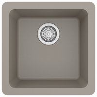 Karran Undermount Quartz Composite 17" Bar Single Bowl Sink, Concrete
