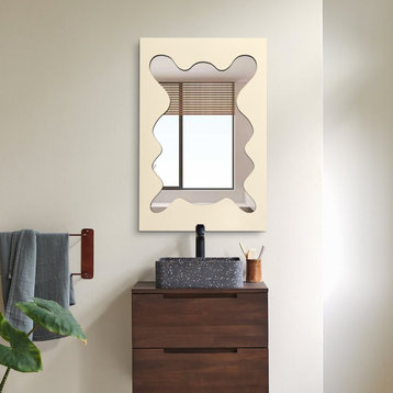 Asymmetrical Mirror, Decorative Irregular Mirror, Modern Aesthetic Mirror