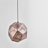 MIRODEMI® Gattières Gold/Silver Stainless Steel Pendant Lamp, Rose Gold, Dia12.6"