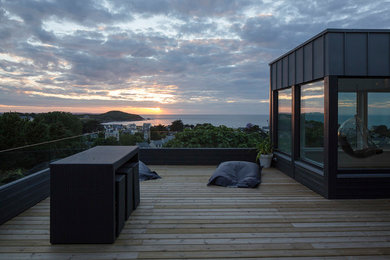 Exemple d'une terrasse tendance.