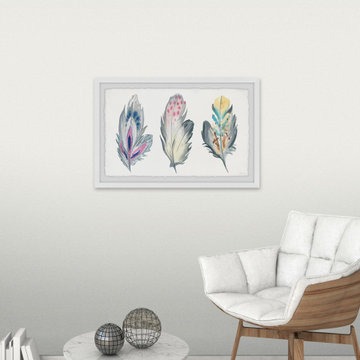 "Stylish Feathers" Framed Painting Print