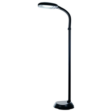 Natural Full Spectrum Sunlight Therapy Floor Lamp by Lavish Home, Black