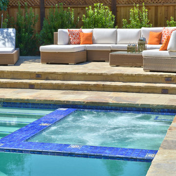 Orinda, Ca hillside auto cover pool & spa