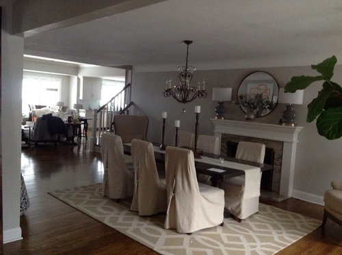 What to put on walls on either side of dining room fireplace | Houzz Forum