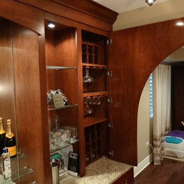 Naperville Basement Renovation with Art Nouveau Bar