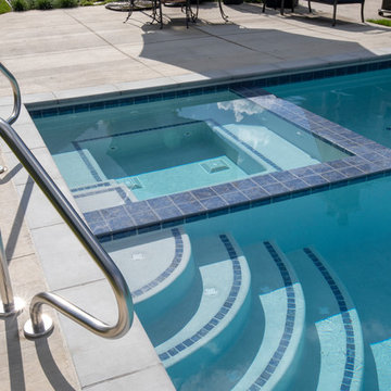Barrington, IL Lap Pool with Interior Hot Tub