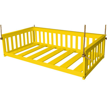 Misson Hanging Daybed, Canary Yellow, Twin, With Rope