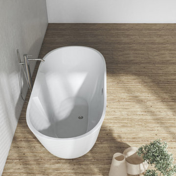 Ronda 63" x 28" Soaking Bathtub in White Finish