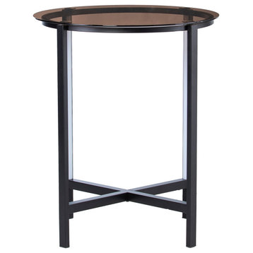 Alexandria Round End Table With LED Lighting