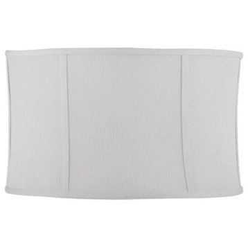 Drum Softable Ack Fabric Shade, White Finish, Off White