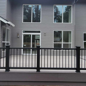 2 tone composite deck with black composite railing