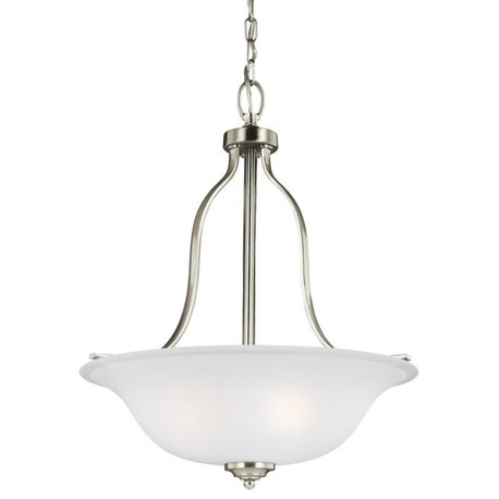 Sea Gull Emmons 3-Light Pendant 6639003-962, Brushed Nickel