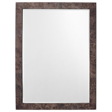 Jamie Young Chandler Rectangle Mirror With Charcoal Burl Wood 6CHAN-RECTCH