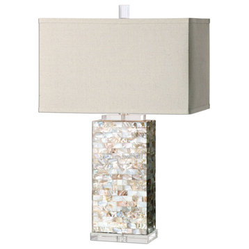 Uttermost 27026 Aden Accent Table Lamp 28.5" in Height Designed - Capiz Shell