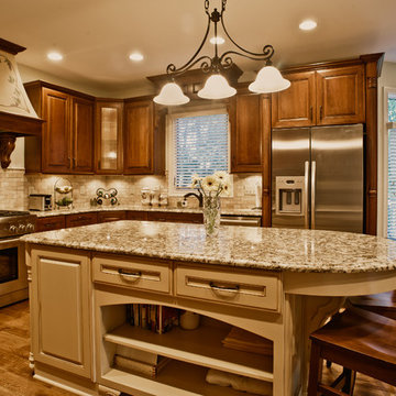 Indianapolis Tuscan Themed Kitchen and First Floor Remodel