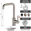 Dowell Series 8002/008 Single Handle Kitchen Faucet, Brushed Nickel