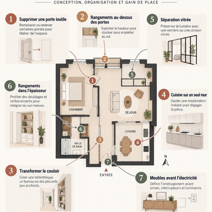 7 astuces d'aménagement Rénovation Paris Atelier Savoir-Faire