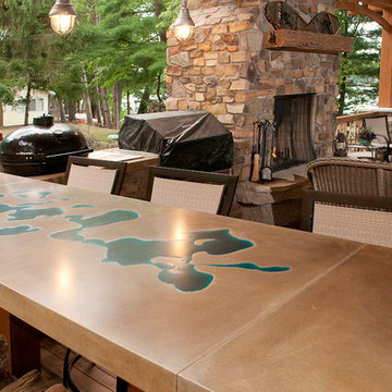 Hybrid Timber Frame Home on the Chain O' Lakes Miner Lake