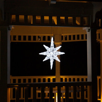 Hanging Christmas 3D Star with Cool White LED Light