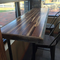 Custom Built Table with Iron Pipe Legs - Table Tops And Bases
