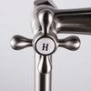 Freestanding Tub Filler Faucet with Hand Shower, Brushed Nickel