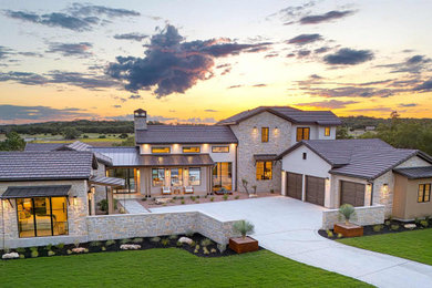 Transitional exterior home photo in Austin
