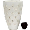 Vase SCAVO RICAMO Large Fully Glazed Heavily Distressed Ceramic