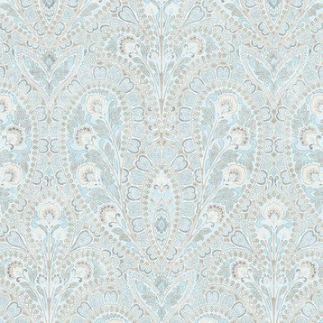 Paisley Floral Wallpaper, Blue, Bolt