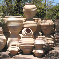 Greek Hand Thrown Terracotta Pottery - Outdoor Pots And Planters