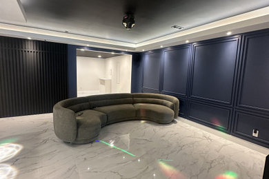 Inspiration for a home theater remodel in Other