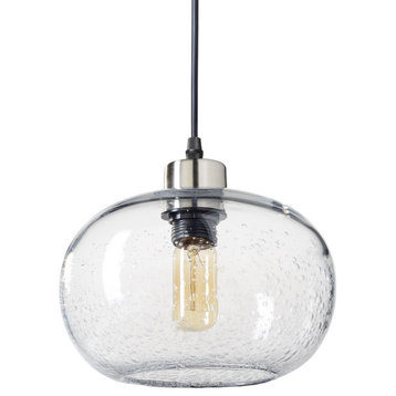 Effervescent Glass Pendant Lighting, Clear, Pack of 1