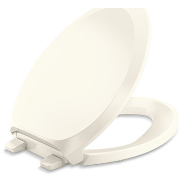 Kohler K-4713-RL French Curve Elongated Closed-Front Toilet Seat - Biscuit