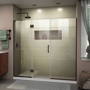 Deluxe 52 7 57 7 X56 2 Sliding Bathtub Door Silver Pebbled