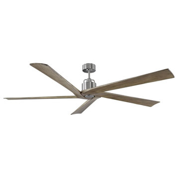 Visual Comfort Fan Aspen 70" 5 Blade Ceiling Fan, Brushed Steel