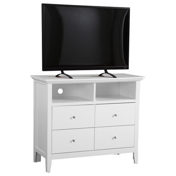 Hammond White 4 Drawer Chest of Drawers (42 in L. X 18 in W. X 36 in H.)