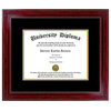 Single Diploma Frame with Double Matting, Sport Cherry, 12"x15"