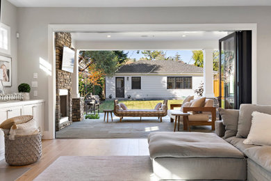 Inspiration for a country family room remodel in San Francisco