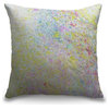 "Pastel Parade Marble" Outdoor Pillow 16"x16"
