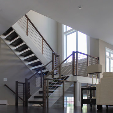 Project #22 | Stainless Steel & Dark Wood Treads