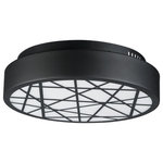 ET2 Lighting - ET2 Lighting E20642-61BK Intersect - 23.5" 34W 1 LED Flush Mount - E20642=61BK_4_1k.jpg E20642=61BK_5_1k.jpgIntersect 23.5" 34W 1 LED Flush Mount Black White Glass *UL Approved: YES *Energy Star Qualified: n/a  *ADA Certified: n/a  *Number of Lights: Lamp: 1-*Wattage:34w PCB Integrated LED bulb(s) *Bulb Included:Yes *Bulb Type:PCB Integrated LED *Finish Type:Black