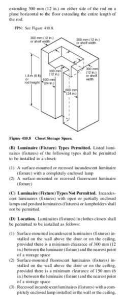 nec closet light clearances