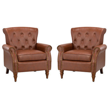 Cadmus Armchair Set of 2, Brown