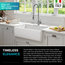 Turino 33" Farmhouse Reversible Apron Front Fireclay 1-Bowl Kitchen Sink MWH